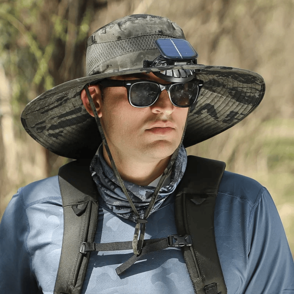 Usb Fan Solar Hat Wide Brim UV Protection Fishing Cap