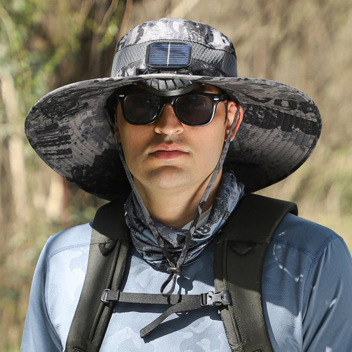 Usb Fan Solar Hat Wide Brim UV Protection Fishing Cap