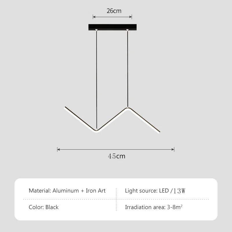 Aluminium Dining Pendant Lamp | Modern Minimalist Nordic Lighting