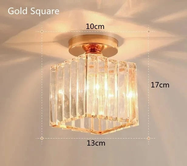 Crystal Ceiling Light | Elegant Corridor &amp; Aisle Lamp