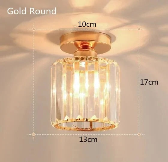 Crystal Ceiling Light | Elegant Corridor &amp; Aisle Lamp