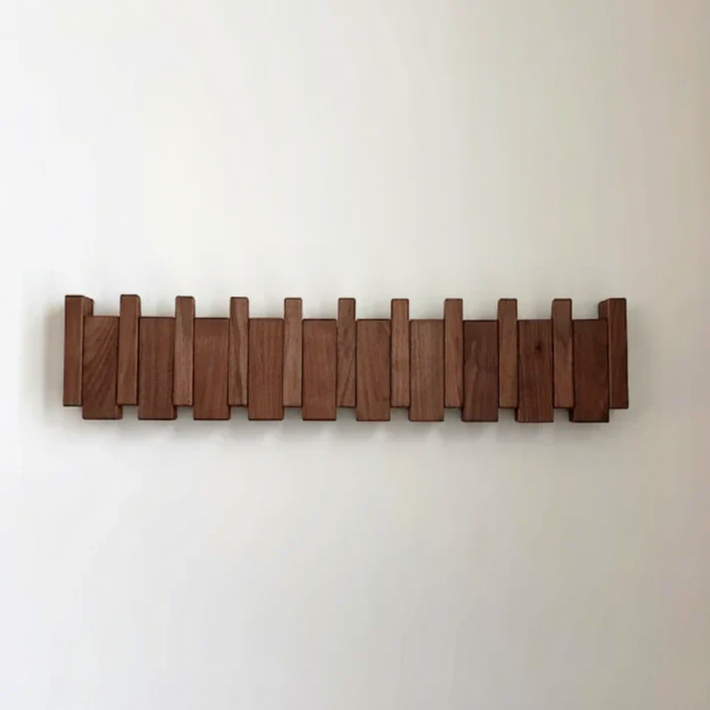 Wall Mounted Coat Rack Wooden Modern Design