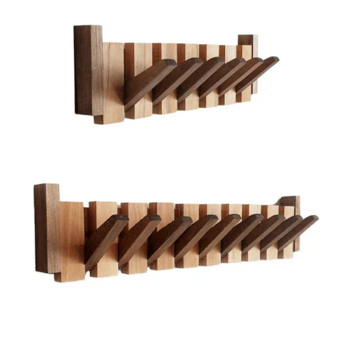 Wall Mounted Coat Rack Wooden Modern Design