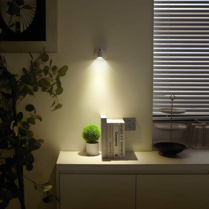 Wall Sconce Battery Operated Modern Adjustable LED Spotlight