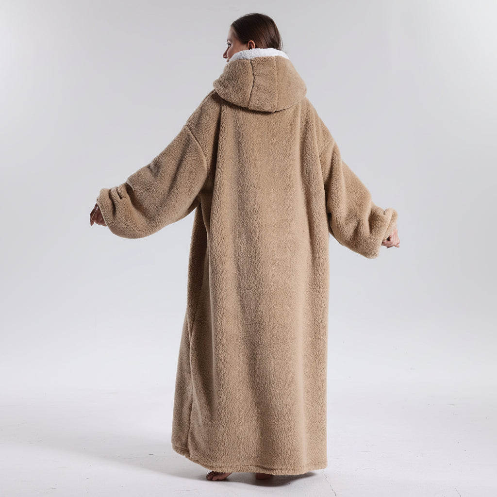 Oversized Hoodie Blanket Adults Soft Wearable Blanket Cold Days