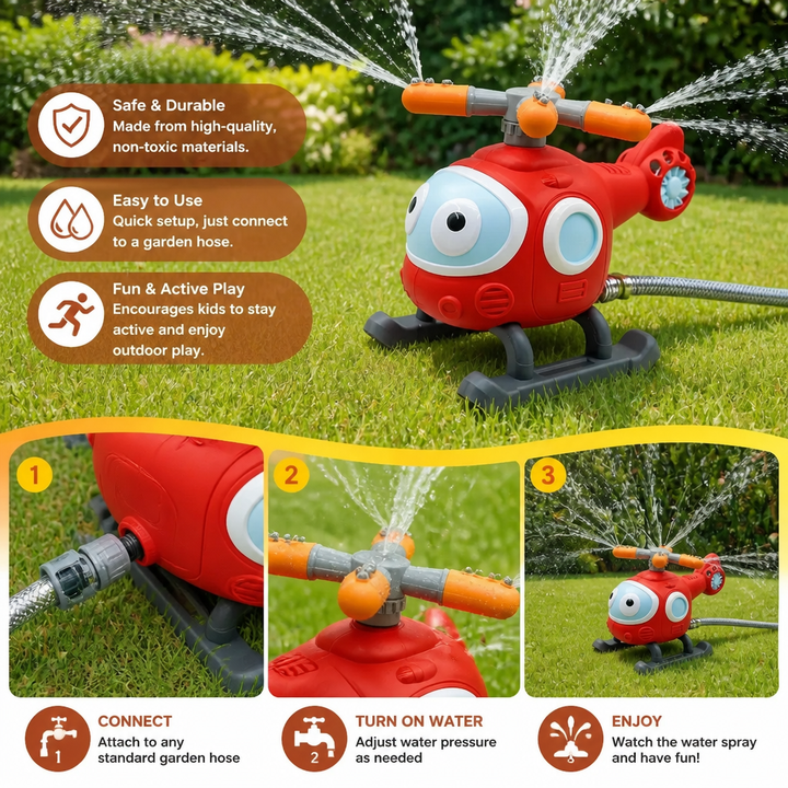 Water Sprinkler Toy Outdoor Summer Fun Playtime Activities