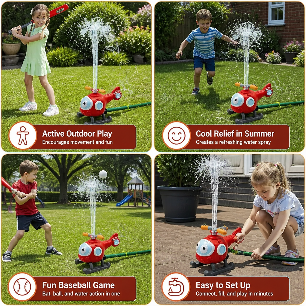 Water Sprinkler Toy Outdoor Summer Fun Playtime Activities