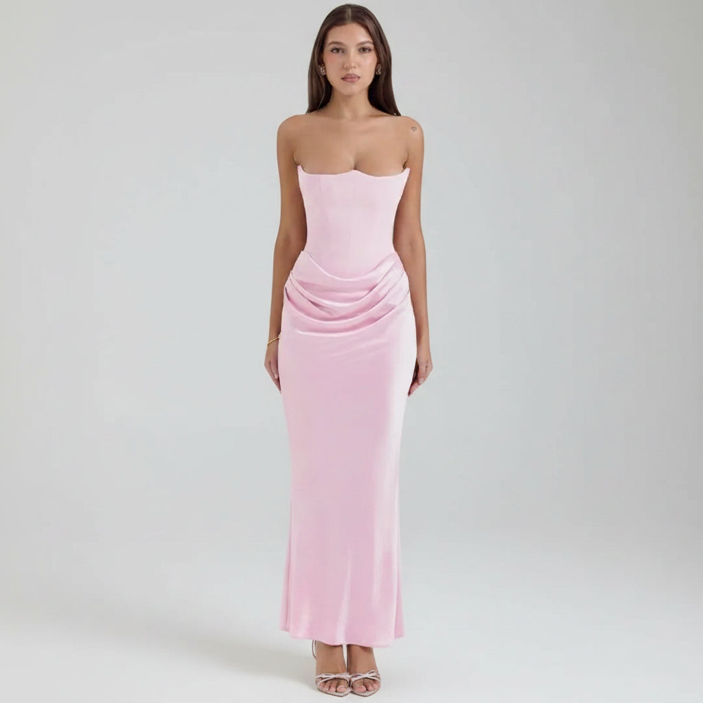 Womens Formal Dress Corset Evening Gown