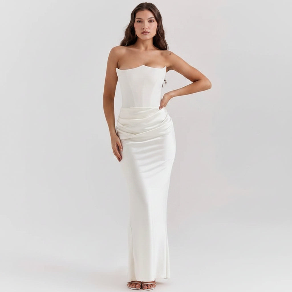 Womens Formal Dress Corset Evening Gown
