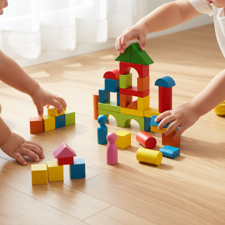 Wooden Building Blocks Set Creative Playtime Fun