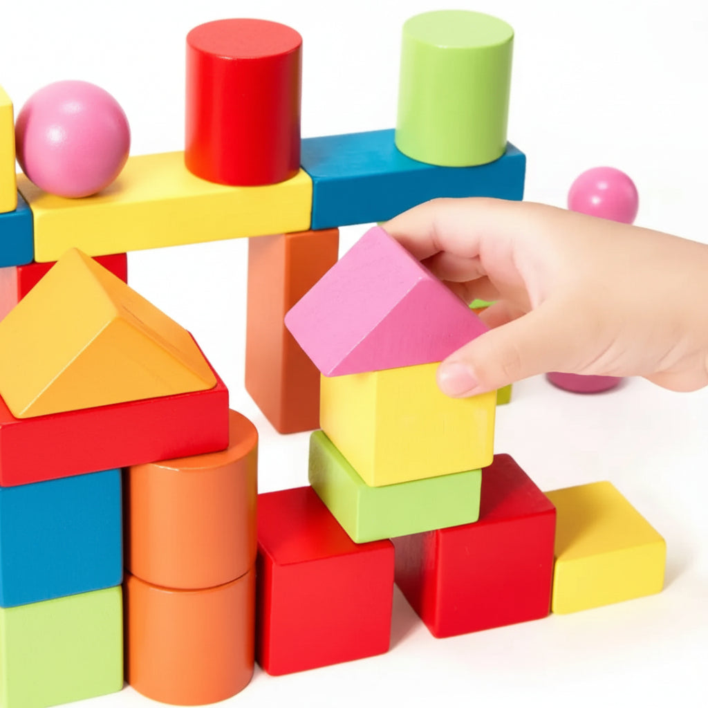 Wooden Building Blocks Set Creative Playtime Fun