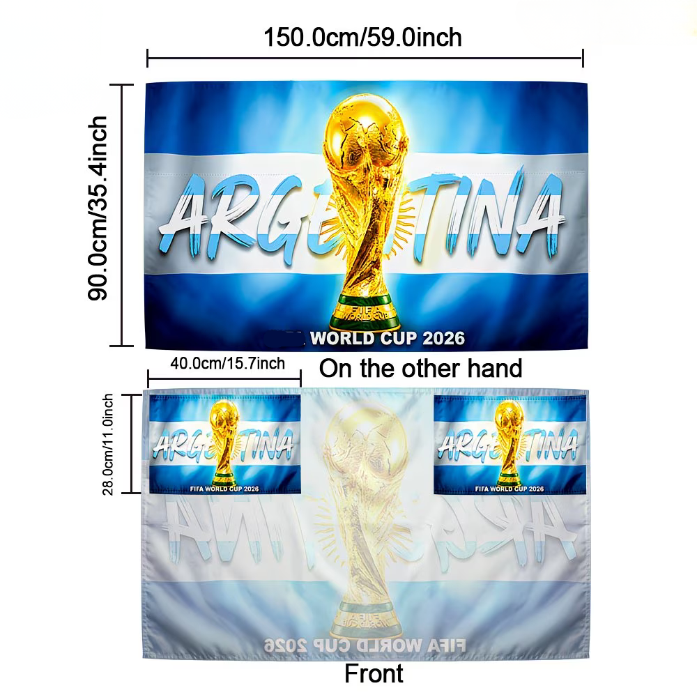 World Cup Argentina Flag Banner Fan Cape Soccer