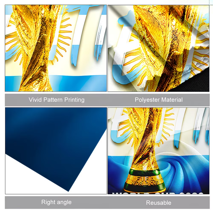World Cup Argentina Flag Banner Fan Cape Soccer