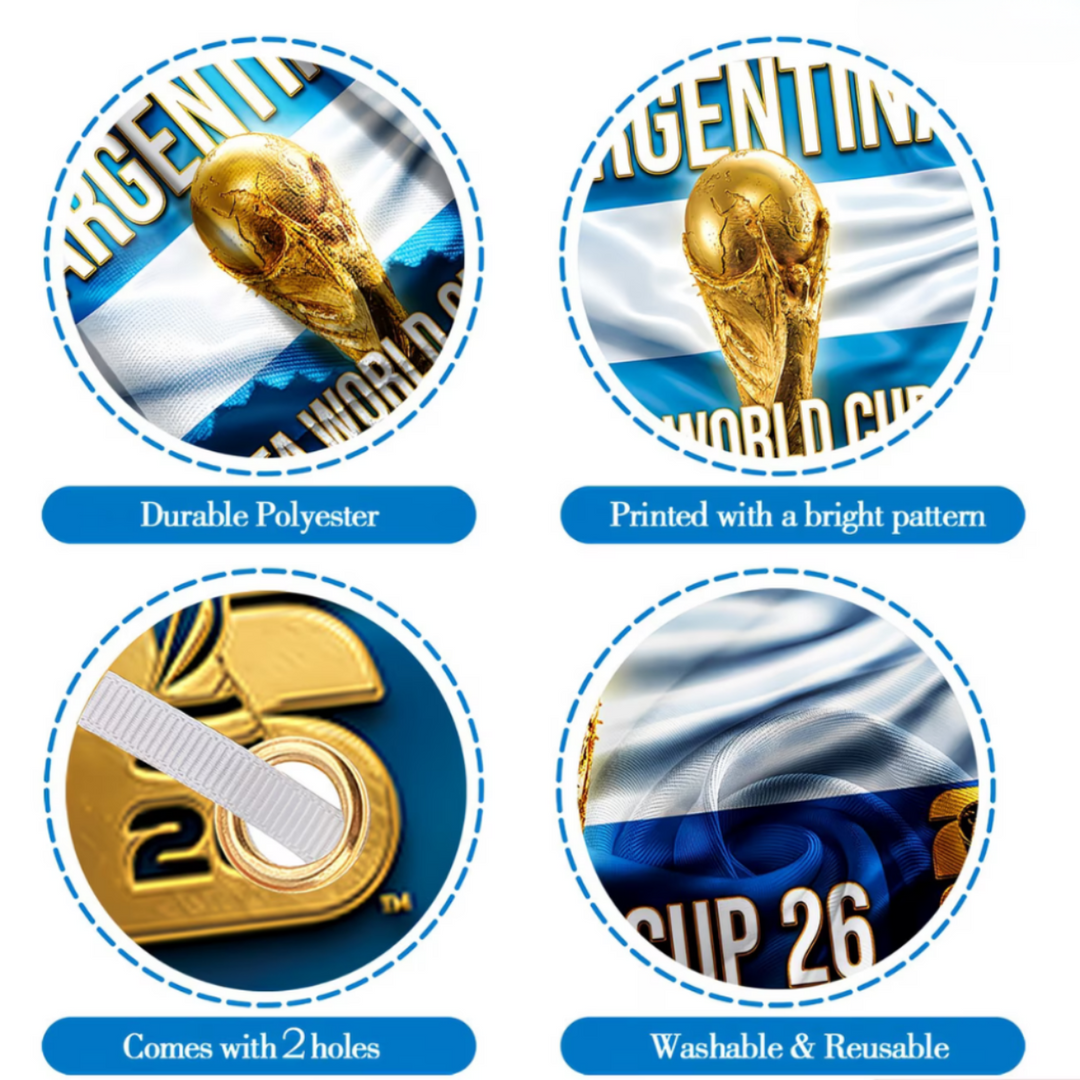 World Cup Argentina Flag Banner Outdoor Soccer