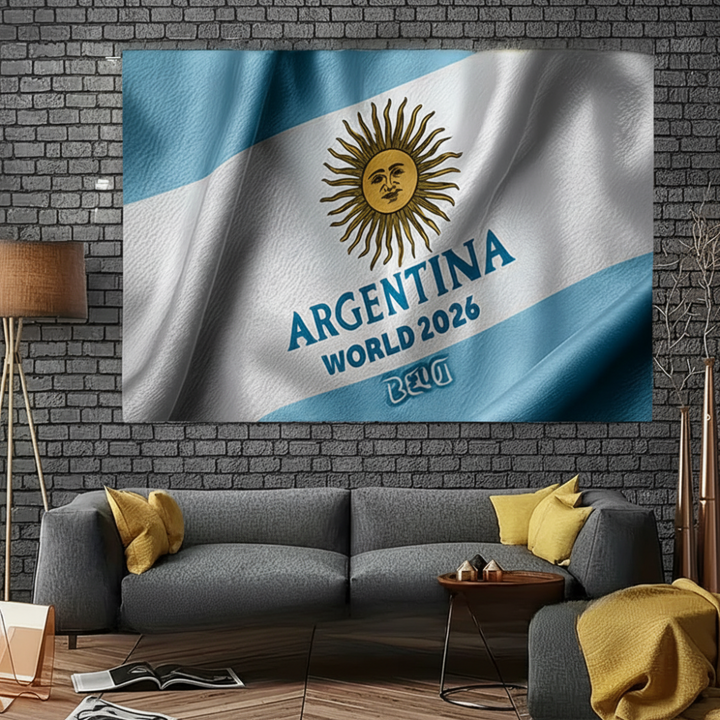World Cup Argentina Flag Party Backdrop Wall Art Banner