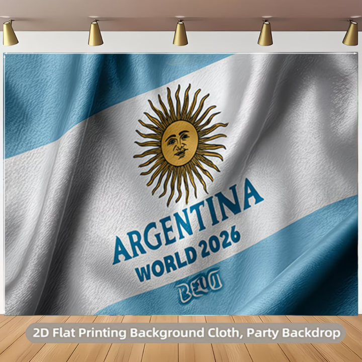 World Cup Argentina Flag Party Backdrop Wall Art Banner