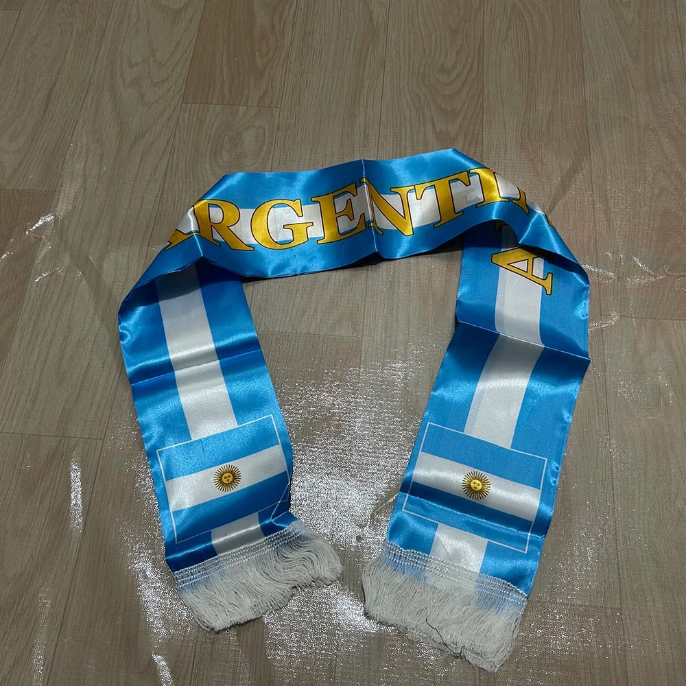 World Cup Argentina Flag Soccer Scarf Double Sided Sports Scarf