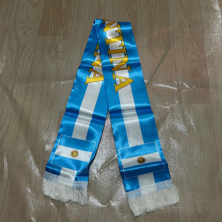 World Cup Argentina Flag Soccer Scarf Double Sided Sports Scarf