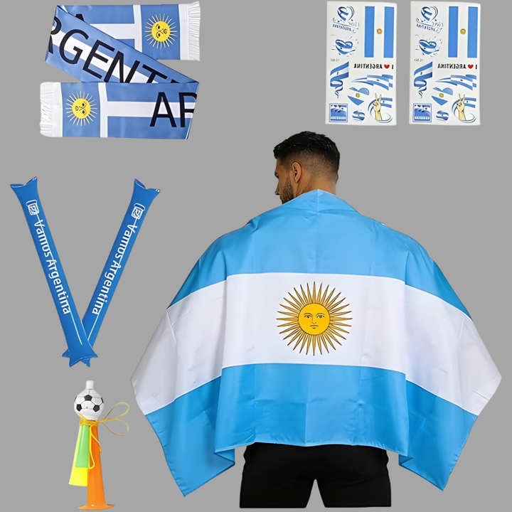World Cup Argentina Flag Soccer Scarf Thunder Sticks