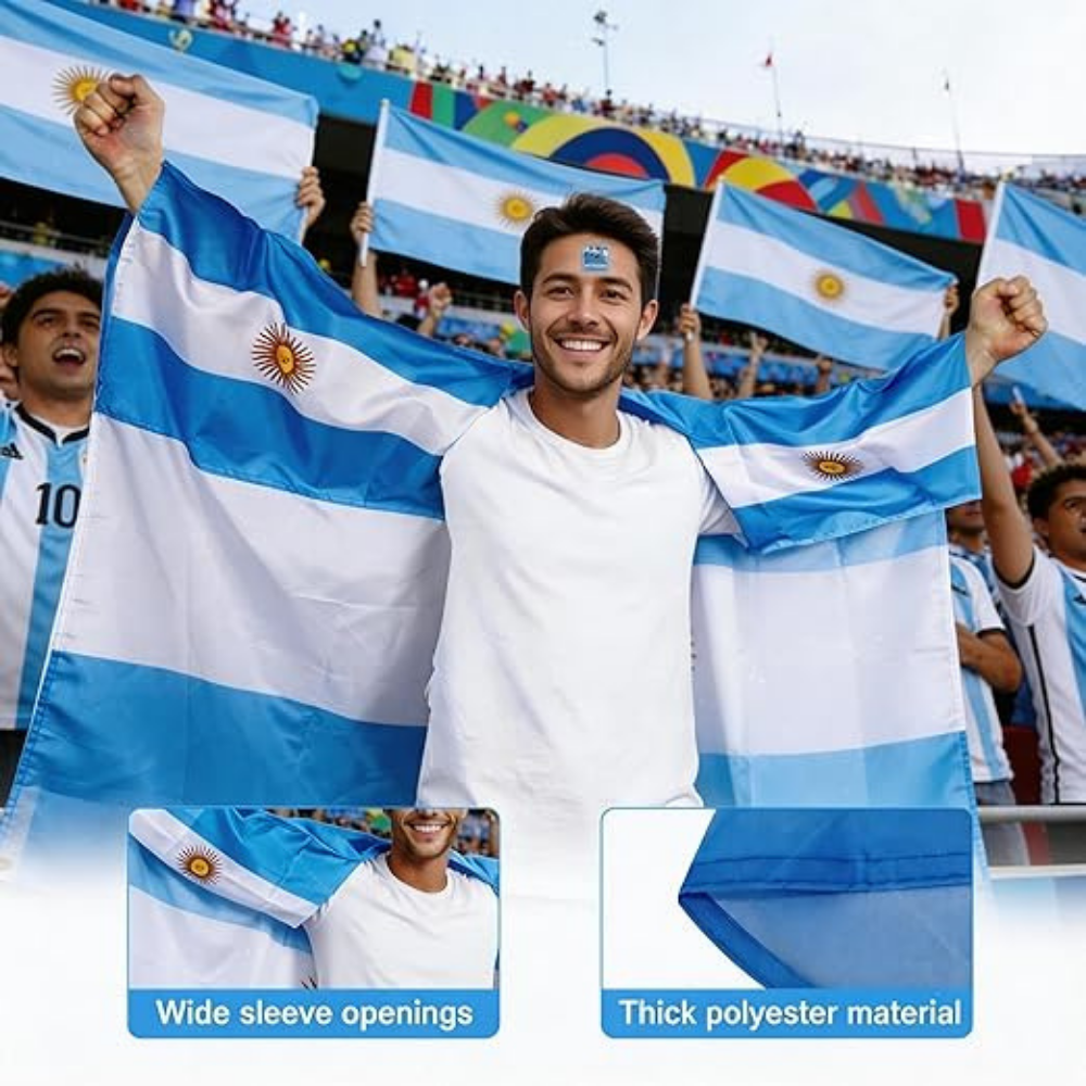 World Cup Argentina Flag Soccer Scarf Thunder Sticks