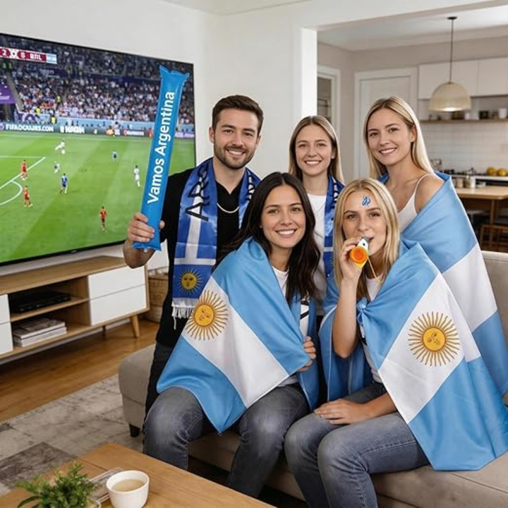 World Cup Argentina Flag Soccer Scarf Thunder Sticks