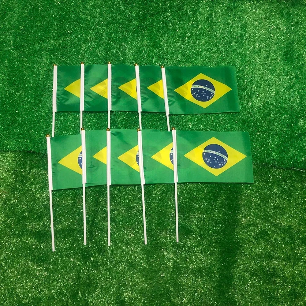 World Cup Brazil Flag Hand Waving Mini Party