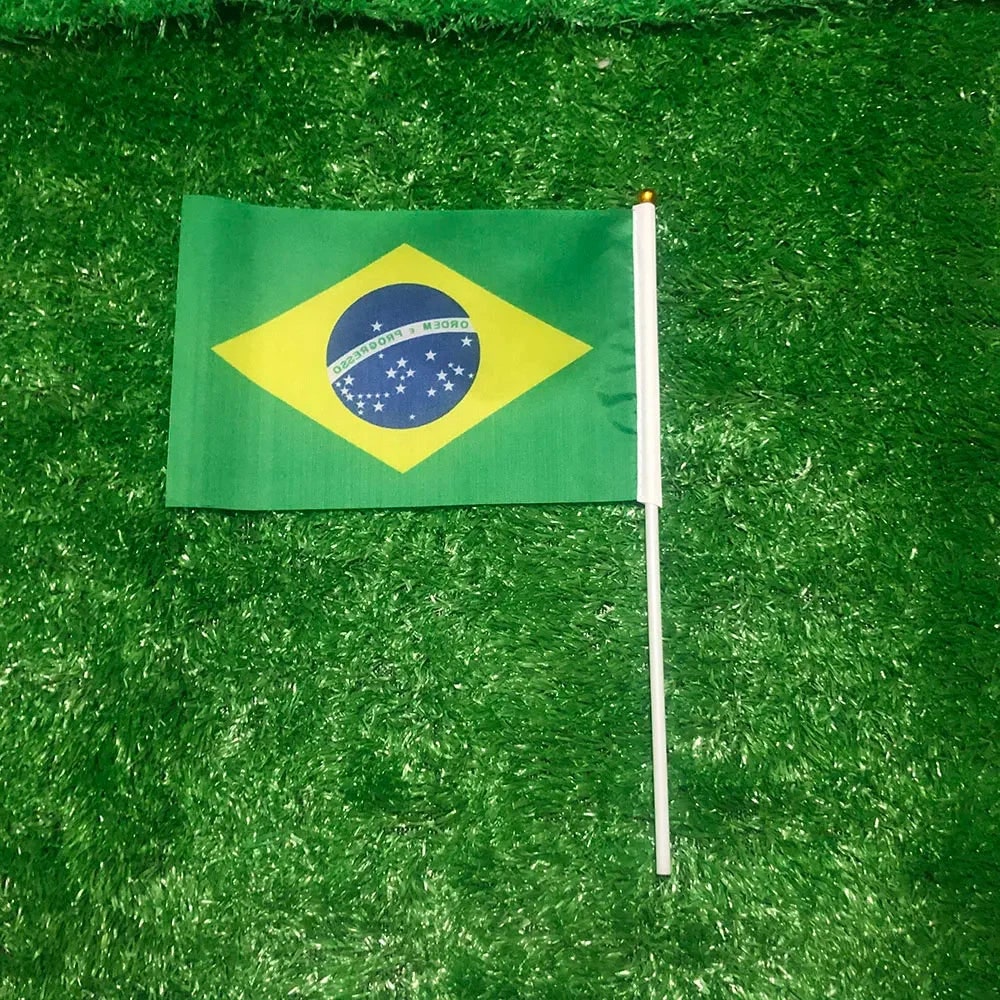 World Cup Brazil Flag Hand Waving Mini Party