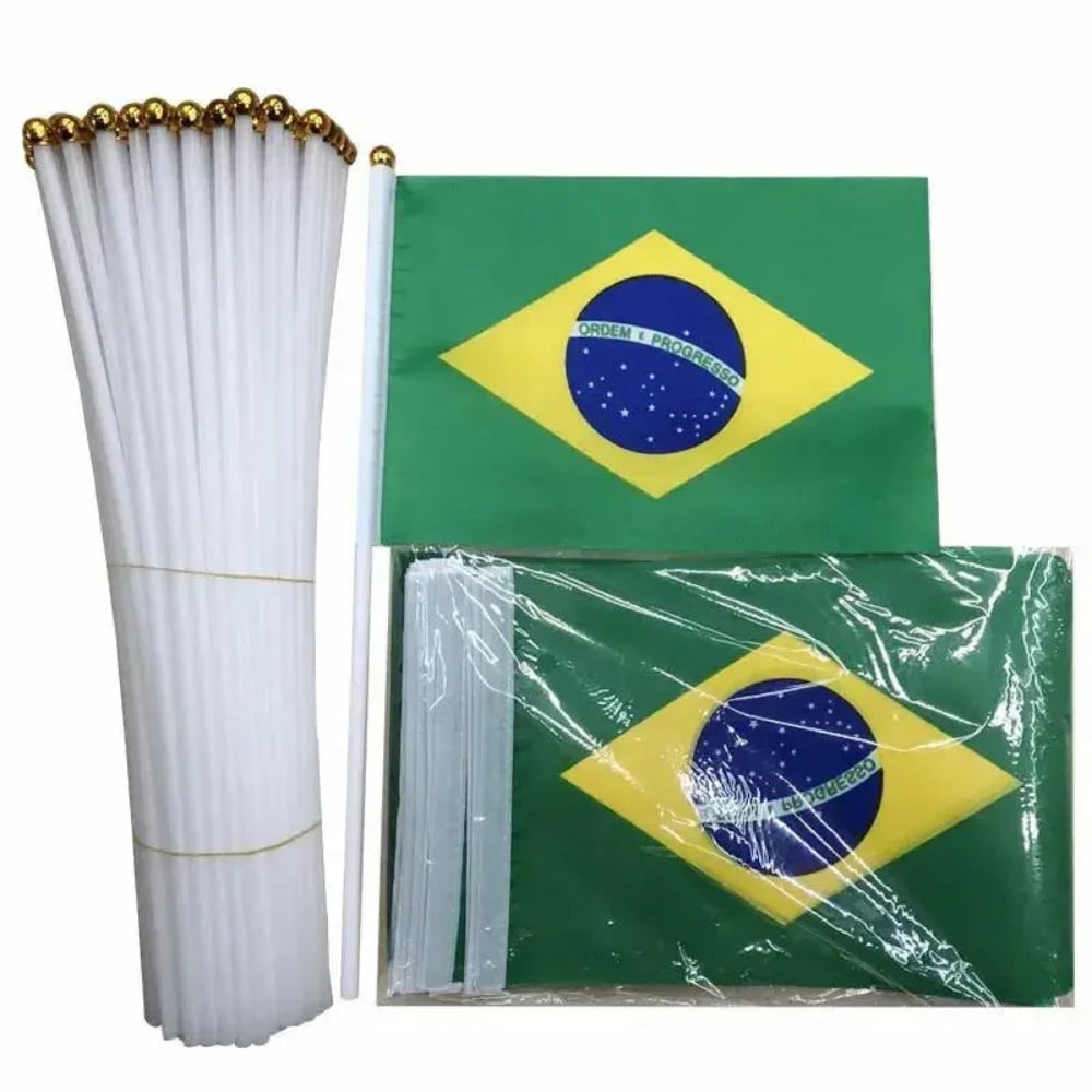 World Cup Brazil Flag Hand Waving Mini Party