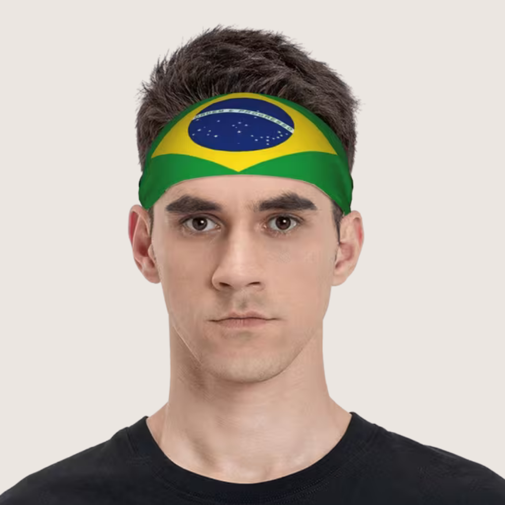 World Cup Brazil Flag Sports Headband Soccer Sweatband