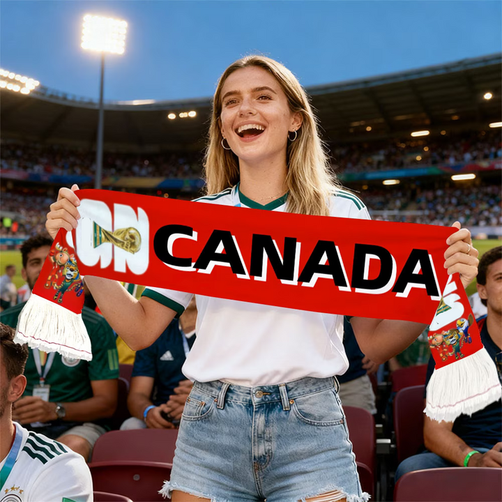 World Cup Canada Flag Fan Scarf Hand Wash Canada Sports