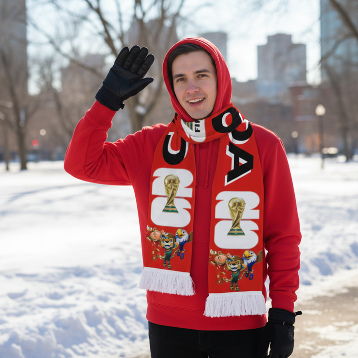 World Cup Canada Flag Fan Scarf Hand Wash Canada Sports