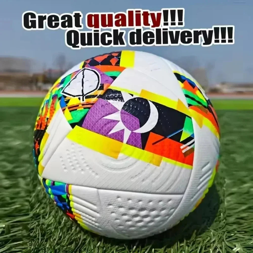 colourful Size 5 Soccer Ball PU Football Training Outdoor Play